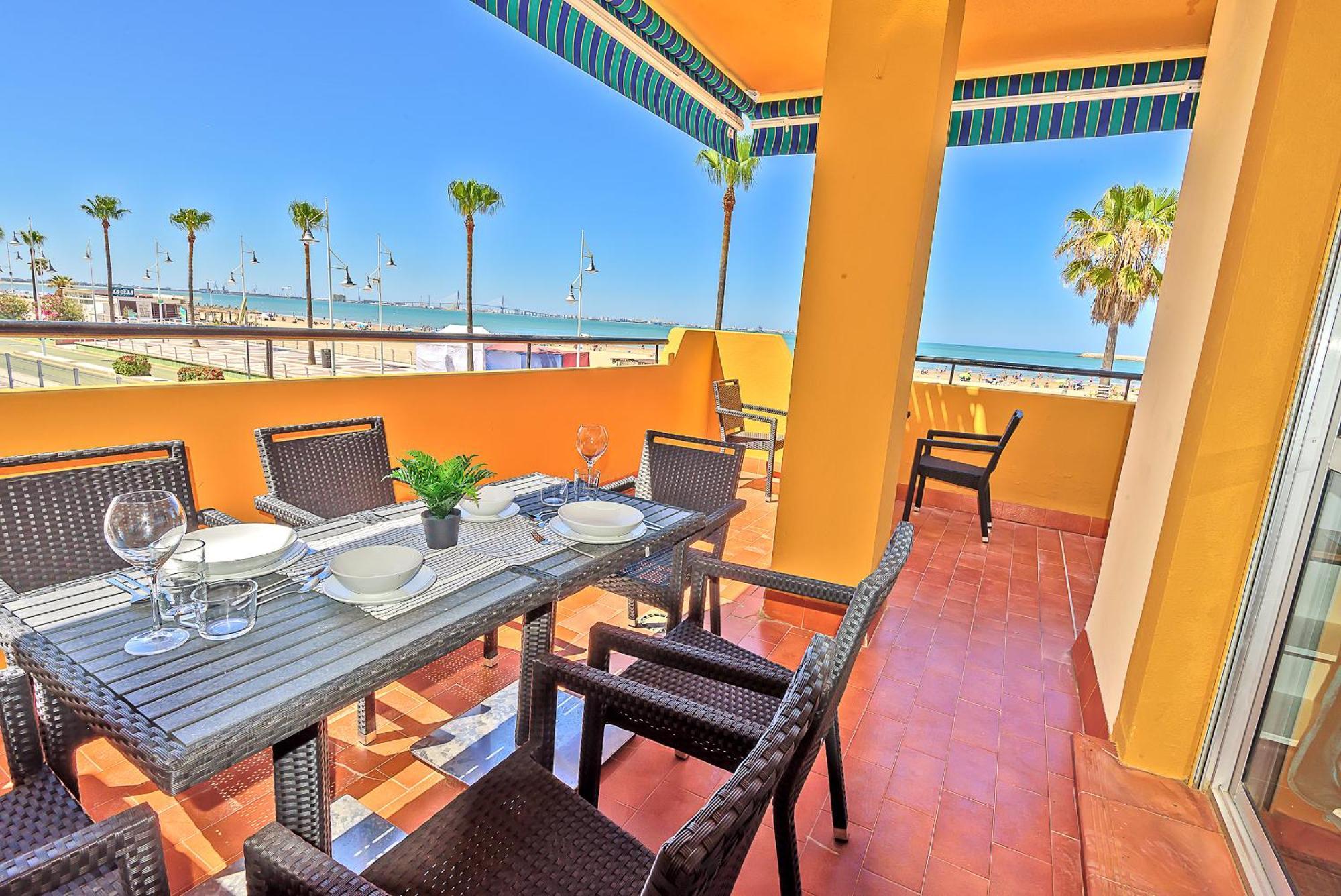 Beachfront Duplex 1ª Linea & Terraces Oceanfront El Puerto de Santa Maria Exterior foto